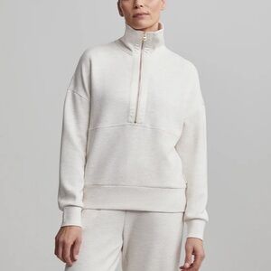 Varley DoubleSoft Keller Half-Zip – Ivory Marled – Small